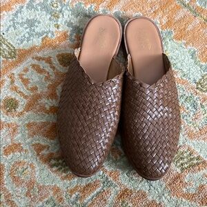 Seychelles Brown Woven Leather Mules
